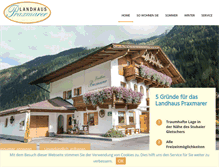 Tablet Screenshot of landhaus-praxmarer.at